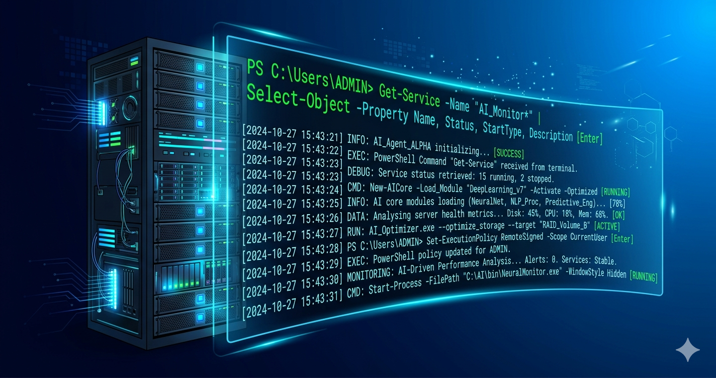 Claude CodeとCodex CLIを使ったWindows Server管理自動化のイメージ図