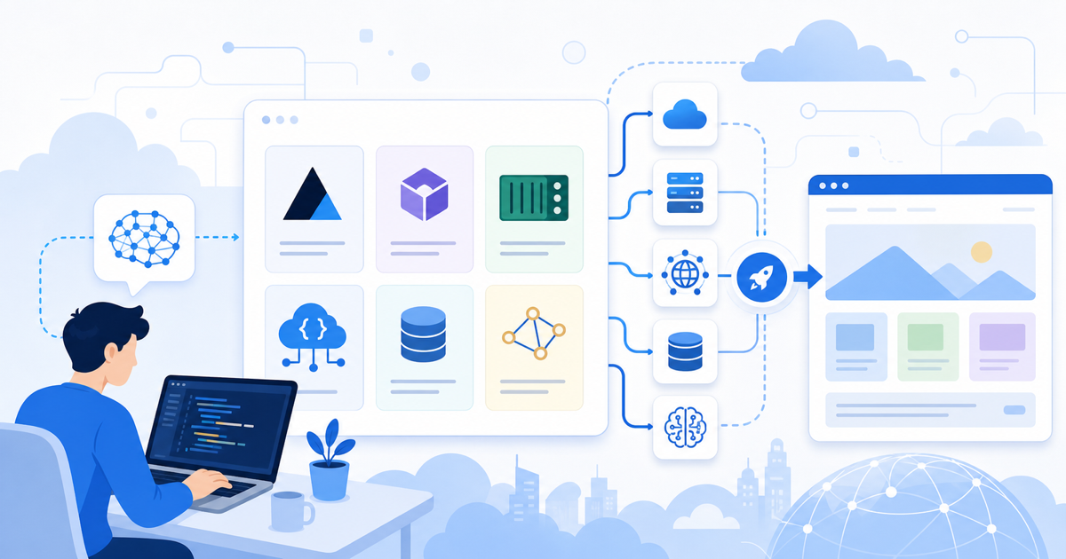 AIアプリをVercelやCloudflareなど複数のデプロイサービスへ公開する流れを表すアイキャッチ画像