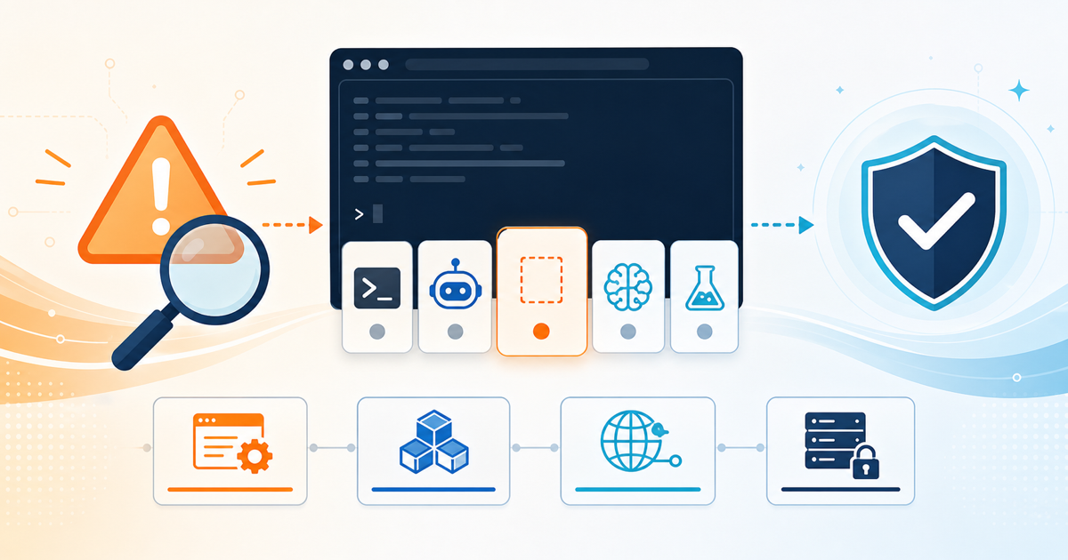 Claude CodeのAuto Modeが表示されない原因を診断し安全な設定へ進む流れを表したイラスト
